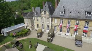 Vue aérienne commémoration du 8 mai 1945 au Château Du Taillis à Duclair [upl. by Ogawa440]