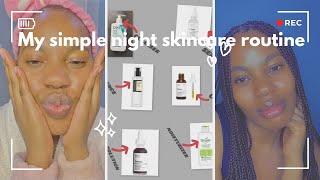 My simple night skincare routinesensitive skin [upl. by Lleumas]