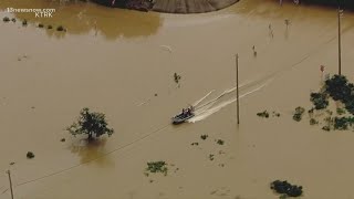 Historic flooding rushes through Texas [upl. by Eydnarb]