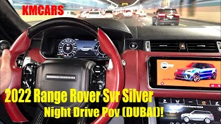 2022 Range Rover Svr Silver  Night Drive Pov DUBAI [upl. by Hartfield575]