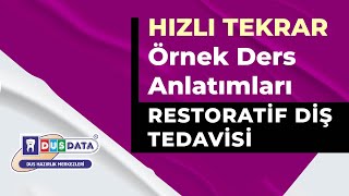 DUS Hızlı Tekrar Kampı  Restoratif Diş Tedavisi Demo Ders Videosu [upl. by Dall]