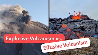 Volcano Eruption Styles  Explosive vs Effusive  Volcanology 8 [upl. by Elisee]