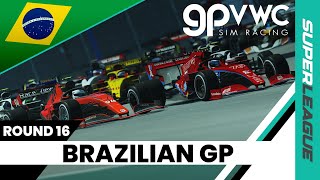 2022 Superleague Brazilian Grand Prix  ROUND 16  GPVWC Sim Racing [upl. by Nivak]