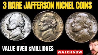 3 Rare D Jafferson Nickel Coins worth money Value Over Milliones Dollar [upl. by Aititel298]