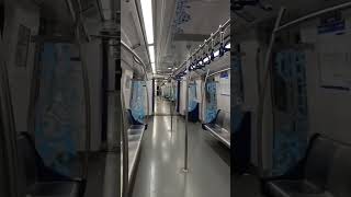 Hyd total metro train is empty at night time 👌 so beautiful experience trending YouTubeshort video [upl. by Enihpled]