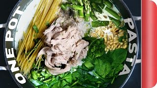 15 MINUTE One Pot Pesto Pasta Recipe  Sorted Food [upl. by Hanforrd]