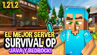 ✅ EL MEJOR SERVIDOR Survival OP para MINECRAFT PE 1212 😱 Servidor para Minecraft Bedrock 121 [upl. by Alithia]