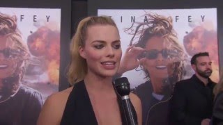 Whiskey Tango Foxtrot Margot Robbie Red Carpet Movie Premiere Interview  ScreenSlam [upl. by Etteuqal608]