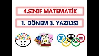 4Sınıf Matematik 1Dönem 3Yazılı SınavıYardımcı Öğretmen [upl. by Laicram]