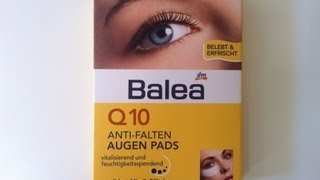 Im Test  Balea Augenpads anti Falten [upl. by Roselane605]