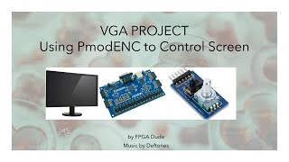 VGA PmodENC Project Verilog Basys 3 FPGA Vivado [upl. by Nnahs327]