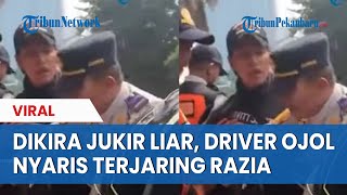 Dikira Jukir Liar Driver Ojol Ini Hampir Terjaring Razia [upl. by Getter]