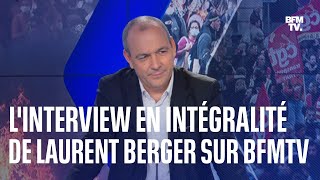 Linterview de Laurent Berger secrétaire général de la CFDT sur BFMTV en intégralité [upl. by Phillie]