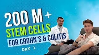 Stem Cell Therapy for Crohns and Colitis  Day 1  My Treatment amp Interview [upl. by Gillmore]