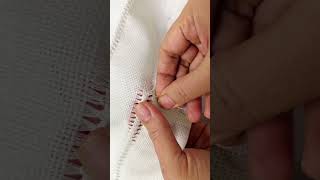 Sew a simple tarkashi border hardanger handembroidery tarkashi bordado Ricamo shorts short [upl. by Fernando]