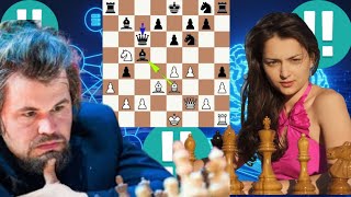 Mistake chess game 243 Magnus Carlsen vs Alexandra Kosteniuk [upl. by Aetnahc]