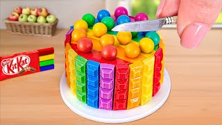 Mini Rainbow KitKat Cake 🍫 Delicious Rainbow KitKat Chocolate Cake Recipes [upl. by Ardnosal]