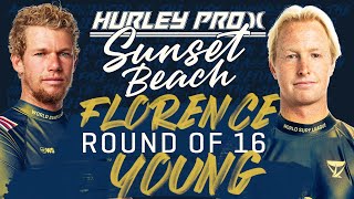 John John Florence vs Nat Young  Hurley Pro Sunset Beach 2023  Round of 16 Heat Replay [upl. by Friederike]