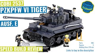 COBI 2537  PzKpfw VI Tiger Ausf E LIMITED EDITION  Speed Build Review [upl. by Airet]