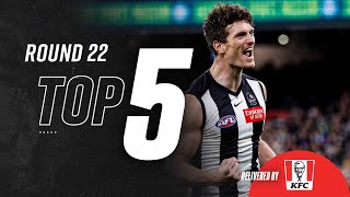 The Top 5 moments from Collingwoods MCG victory against Geelong  Top 5 [upl. by Ynahirb655]