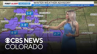 Heavier snow coming for Colorado could make for a messy commute in Denver on Wednesday [upl. by Mayap]