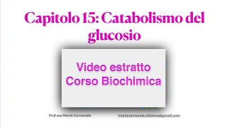 Catabolismo Glucosio  Come funziona Estratto Videocorso Biochimica [upl. by Neirod]