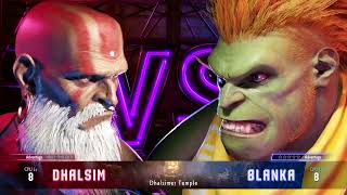 Street Fighter 6 DHALSIM VS BLANKA [upl. by Auroora]