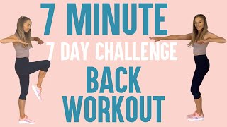 7 Minute Back Workout For Women  7 Day Challenge with the Best Back Exercises  no equipment needed [upl. by Gerladina600]