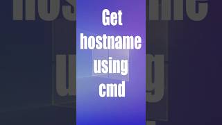 💻 CMD Trick Get hostname using cmd cmd cmdtricks computer pc [upl. by Nohshan]