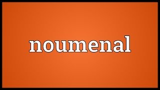 Noumenal Meaning [upl. by Upshaw282]