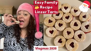 HOW TO MAKE EASY LINZER TARTS CHRISTMAS COOKIES A GREAT FAMILY TRADITION AND RECIPE  vlogmas2020 [upl. by Andris]