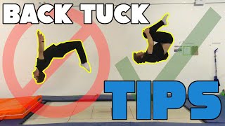 How to Improve your Back Tuck  Four Common Mistakes [upl. by Waylon]