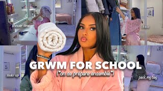 GRWM FOR SCHOOL  On se prépare ensemble 🎓💗 [upl. by Koch894]