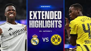 Real Madrid vs Borussia Dortmund Extended Highlights  UCL League Phase MD 3  CBS Sports Golazo [upl. by Ansaev]