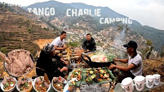 Survival in Kathmandu City  Tango Charlie Camping  22 23 24 25000  Pork BBQ  Mushroom BBQ [upl. by Avaria598]