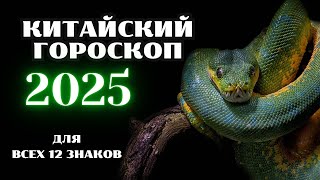 КИТАЙСКИЙ ГОРОСКОП НА 2025 ГОД ПО ГОДУ РОЖДЕНИЯ  ВОСТОЧНЫЙ ГОРОСКОП 2025 ГОД [upl. by Hagep]