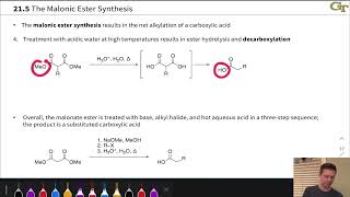 The Malonic Ester Synthesis [upl. by Michale]