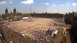 Sismo en la cdmx 19 de septiembre 2017 visto desde el Zócalo [upl. by Seidel]