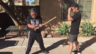 Buot Balintawak Eskrima Basics Grip Footwork 12 Basic Strkies [upl. by Gernhard585]