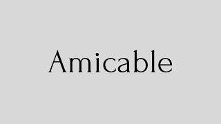 Amicable – Meaning Synonyms and Examples [upl. by Aljan]