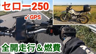 【セロー250】最高速120kmh区間走行 燃費検証【250cc バイク】 [upl. by Alimrahs736]