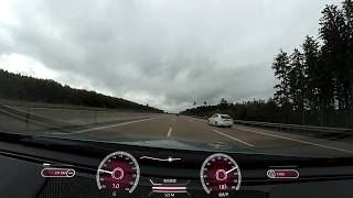 MercedesBenz CLA180 Shooting Brake on German Autobahn A 8  Garmin VIRB 360  20171001 [upl. by Neraj]