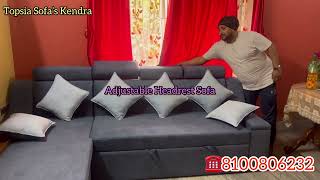 Premium Adjustable Headrest Sofa At Cheapest priceBest sofa manufacturer in Kolkatatopsiasofa [upl. by Adnuhser]