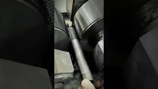 Making a threaded rod on an iron bar satisfying shorts [upl. by Claudian802]