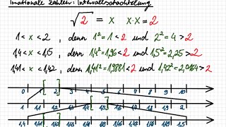 8206 Irrationale Zahlen Wurzeln und die Intervallschachtelung [upl. by Tanitansy]