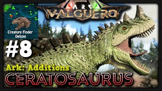 LO SPINOSO CERATOSAURO  MOD CREATURE FINDER DELUXE   Ark 4K  Valguero  EP8 [upl. by Leerzej]