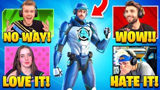 NEW Streamers React to MY Fortnite Skin LOVE or HATE [upl. by Keese]