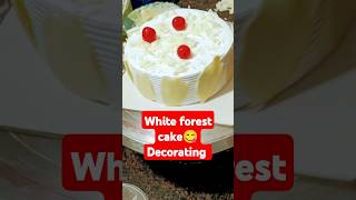 quotWhite forest cake decorating ideasquotshortsviraltrendingshortswhiteforestcakedecorating [upl. by Enomas]