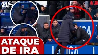 ALAVÉS  REAL MADRID  ATAQUE DE IRA de LUIS GARCÍA PLAZA cuando marca el LUCAS VÁZQUEZ [upl. by Kcirevam542]