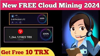 Free Cloud Mining Website  Free Bitcoin Mining Site 2024  Earn Free 10 Daily Without Investment [upl. by Wyndham]